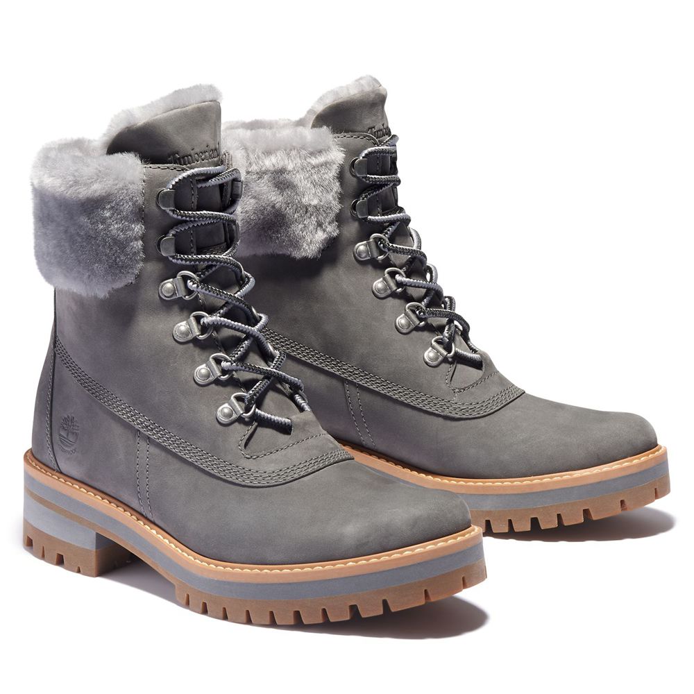 Timberland Womens 6-Inch Boots Courmayeur Valley Waterproof - Grey - India PS2317084